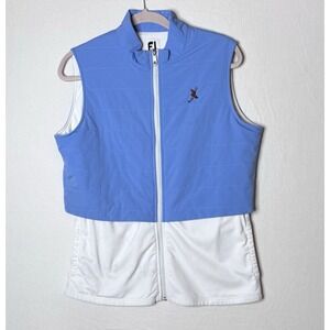 FJ Golf Vest Womens M Winged‎ Foot Layered Quilted Performance Stretch READ